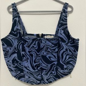 Blue corset top